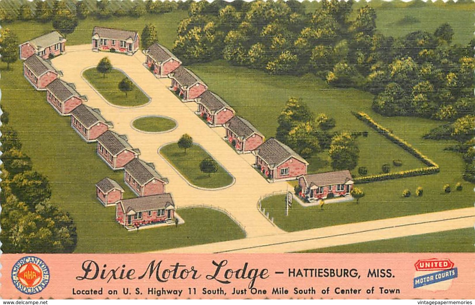 276463-Mississippi, Hattiesburg, Dixie Motor Lodge, Curteich No 3C-H394 - Hattiesburg