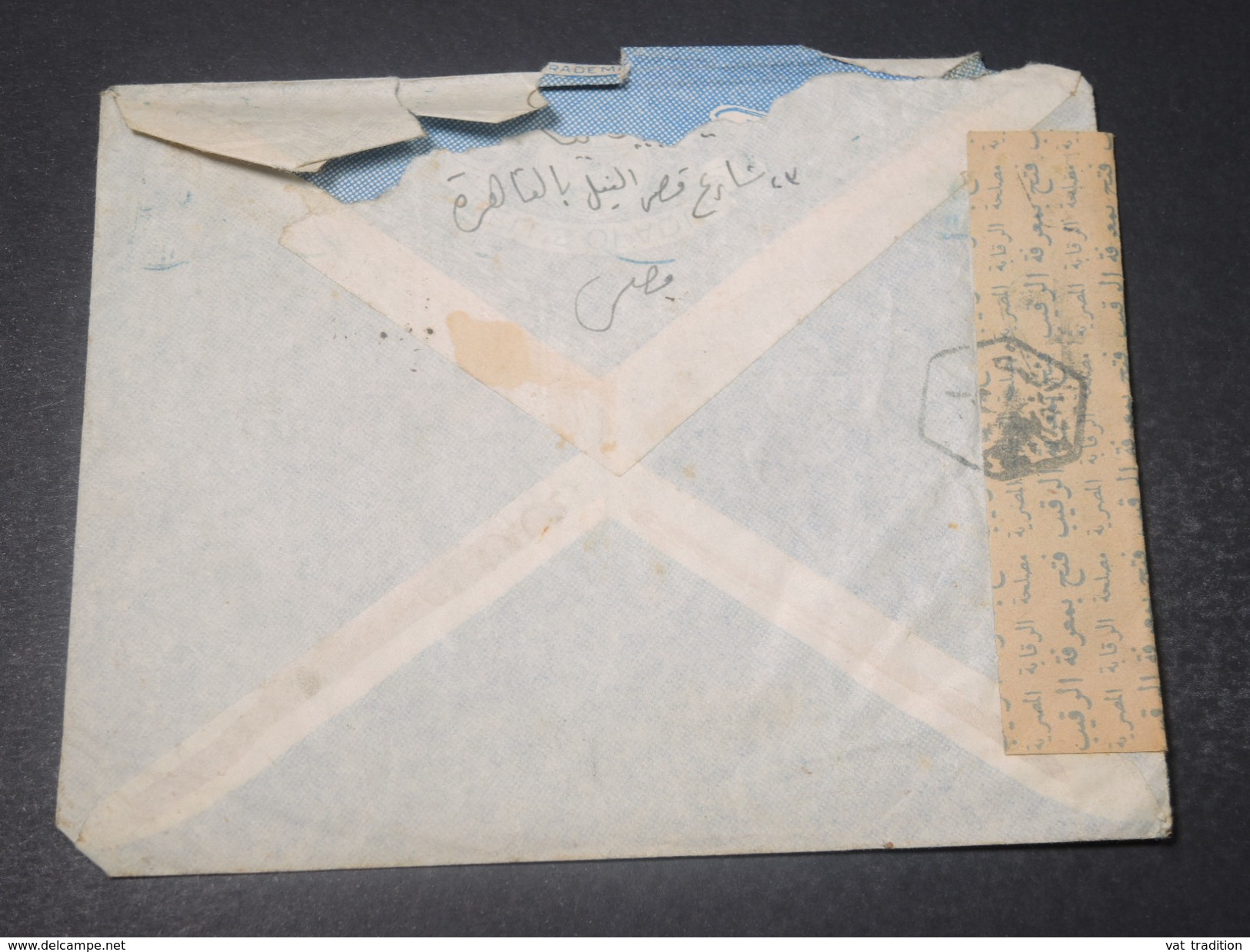 EGYPTE - Enveloppe Du Caire Pour Paris En 1948 Avec Contrôle Postal - L 10890 - Lettres & Documents