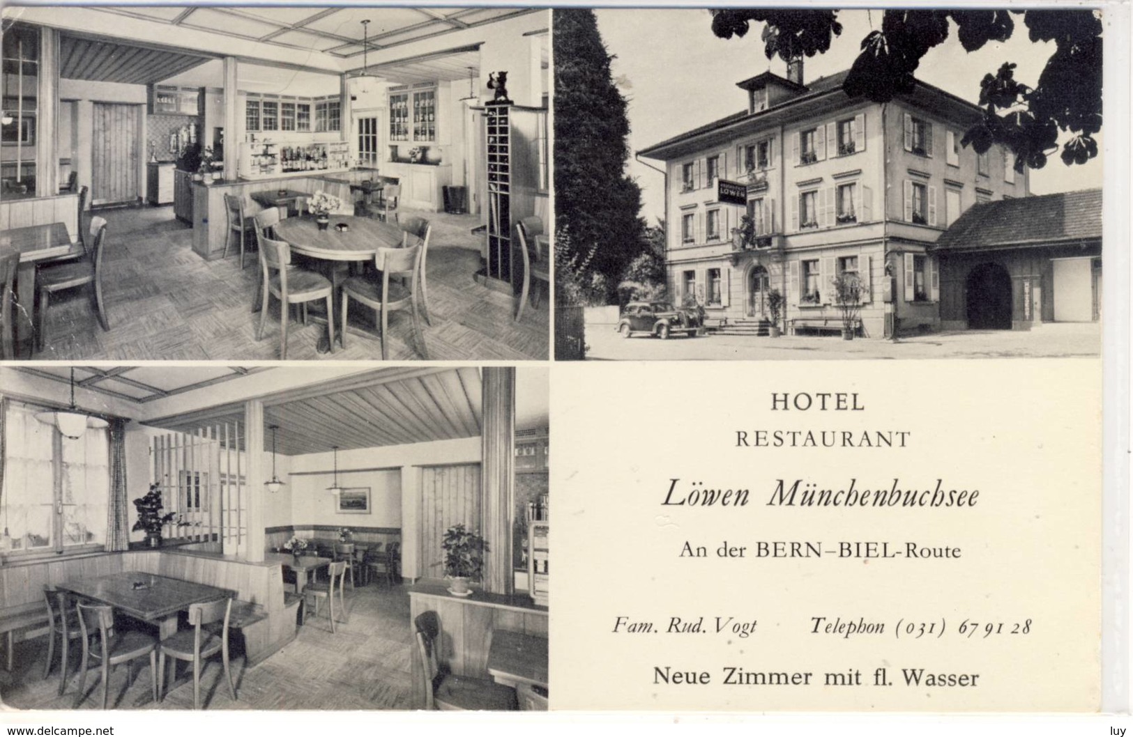 MÜNCHENBUCHSEE HOTEL RESTAURANT LÖWEN AN DER BERN - BIEL ROUTE MEHRBILDKARTE - Münchenbuchsee