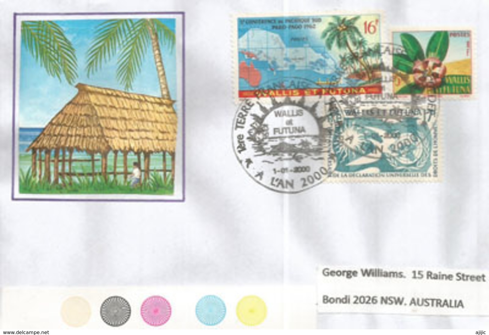 WALLIS & FUTUNA. Première Terre Francaise Accédant à L'An 2000. 1-01-2000 - Wallis-Et-Futuna - Cartas & Documentos