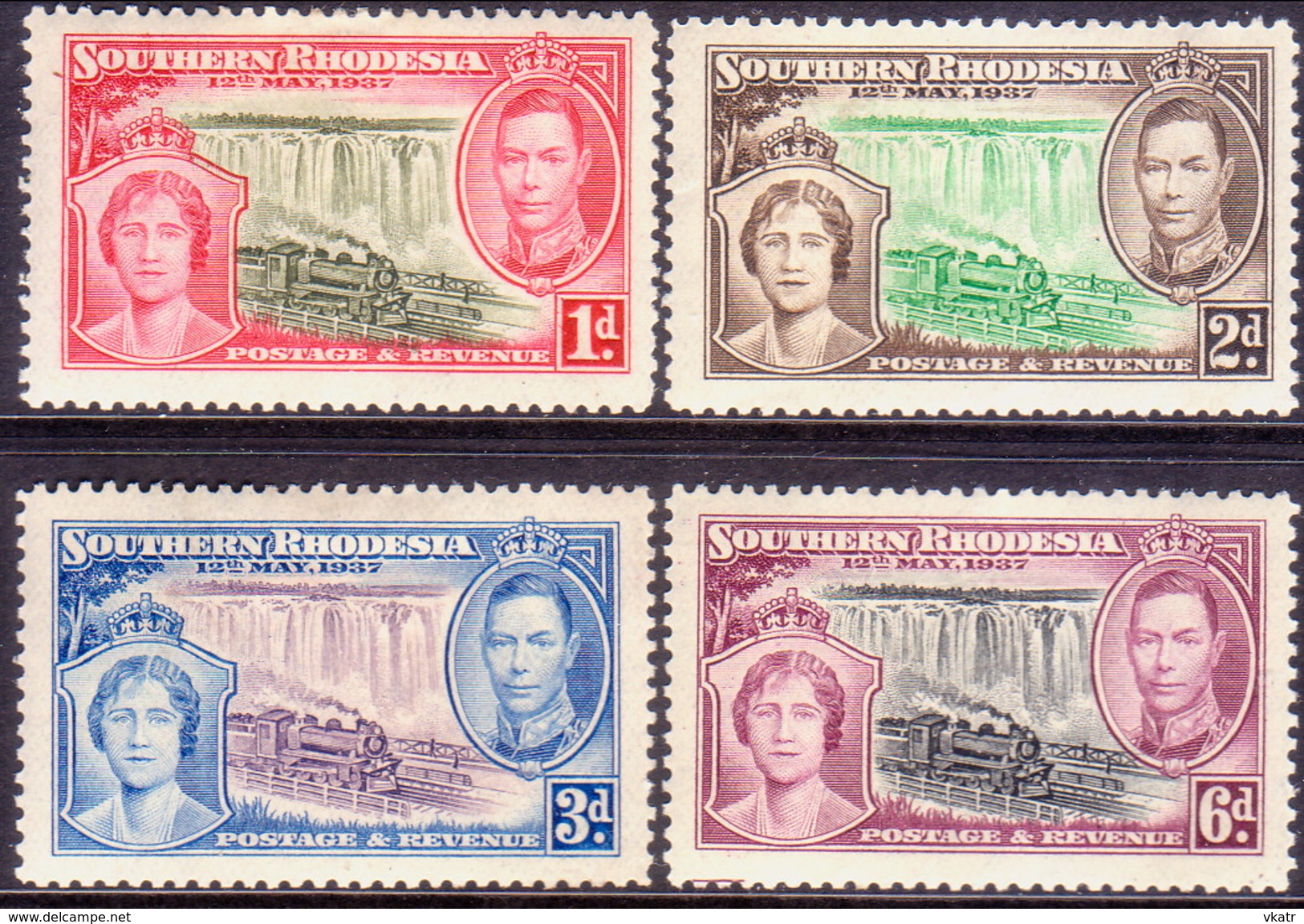 SOUTHERN RHODESIA 1937 SG 36-39 Compl.set MH Coronation - Rhodésie Du Sud (...-1964)