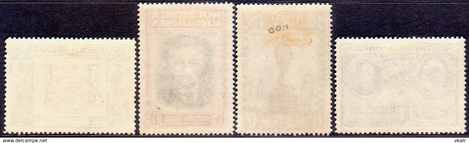 SOUTHERN RHODESIA 1940 SG 53//60 Part Set 4 Stamps Of 8 MH B.S.A.C. Golden Jubilee - Rhodésie Du Sud (...-1964)