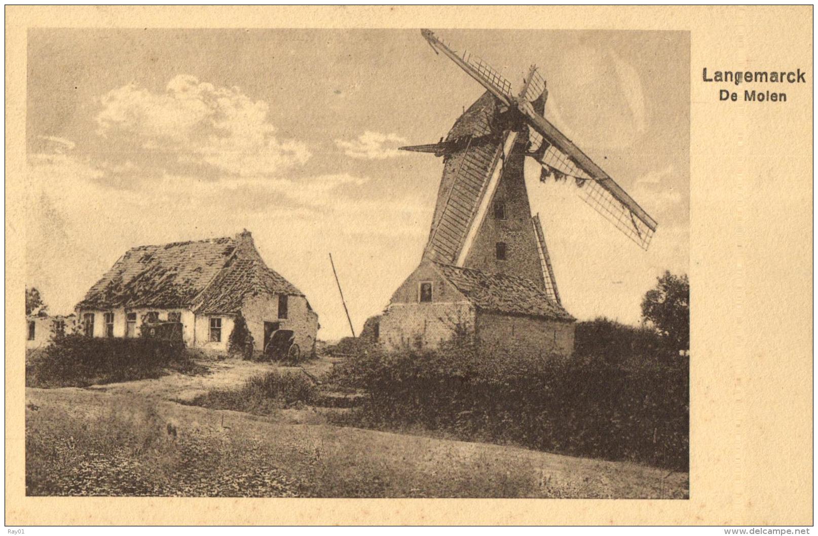 BELGIQUE - FLANDRE OCCIDENTALE - LANGEMARK - LANGEMARCK - De Molen (Le Moulin). - Langemark-Poelkapelle