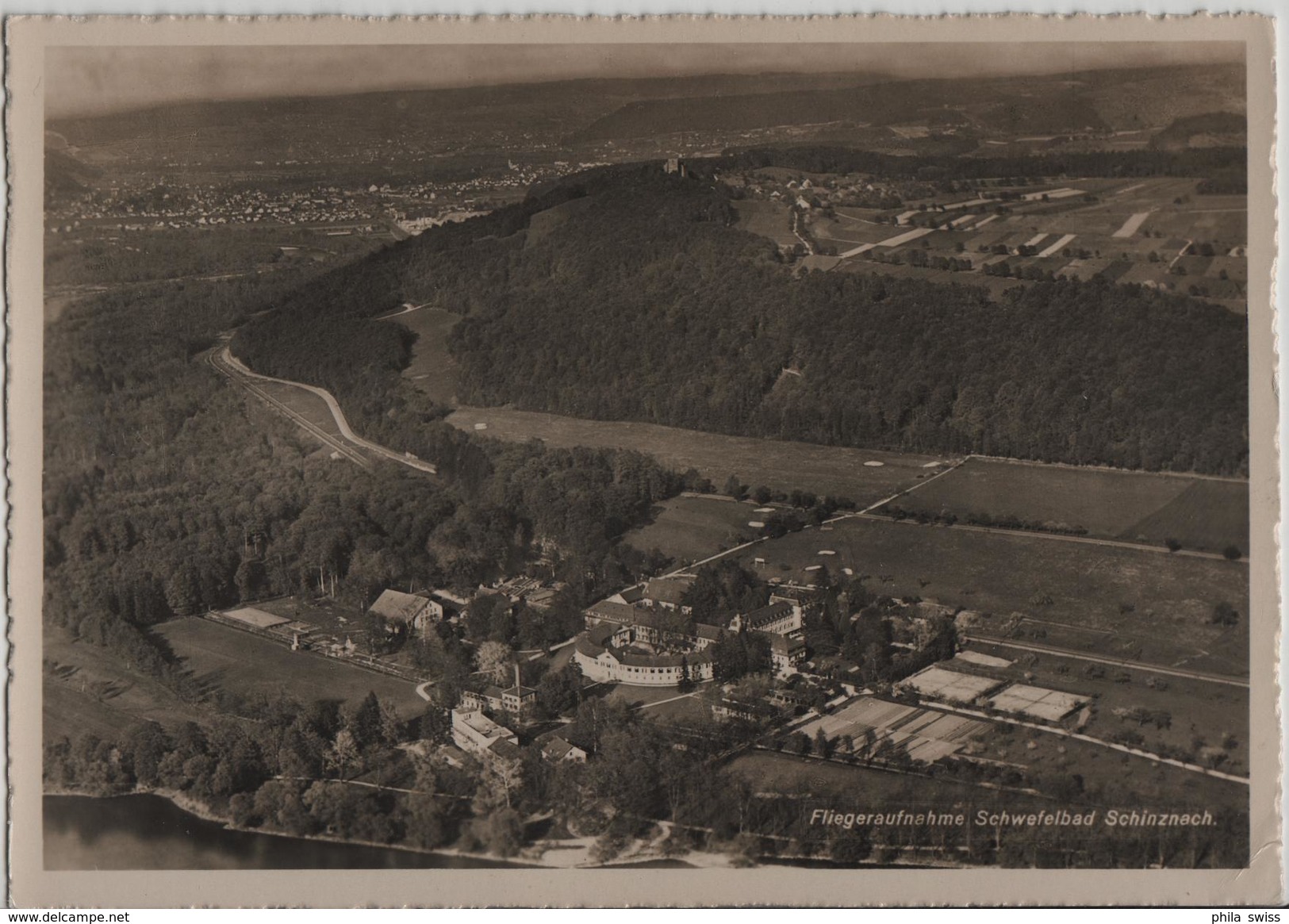 Fliegeraufnahme Schwefelbad Schinznach - Luftbild Swissair - Schinznach 