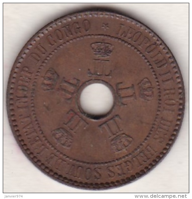 CONGO BELGE . 5 CENTIMES 1888  ( 8 Sur 7 ) . LEOPOLD II - 1885-1909: Leopold II