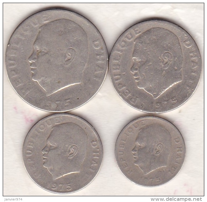 Haiti . 4 Pièces. 5 , 10 , 20 Et 50 Centimes  1975 - Haïti