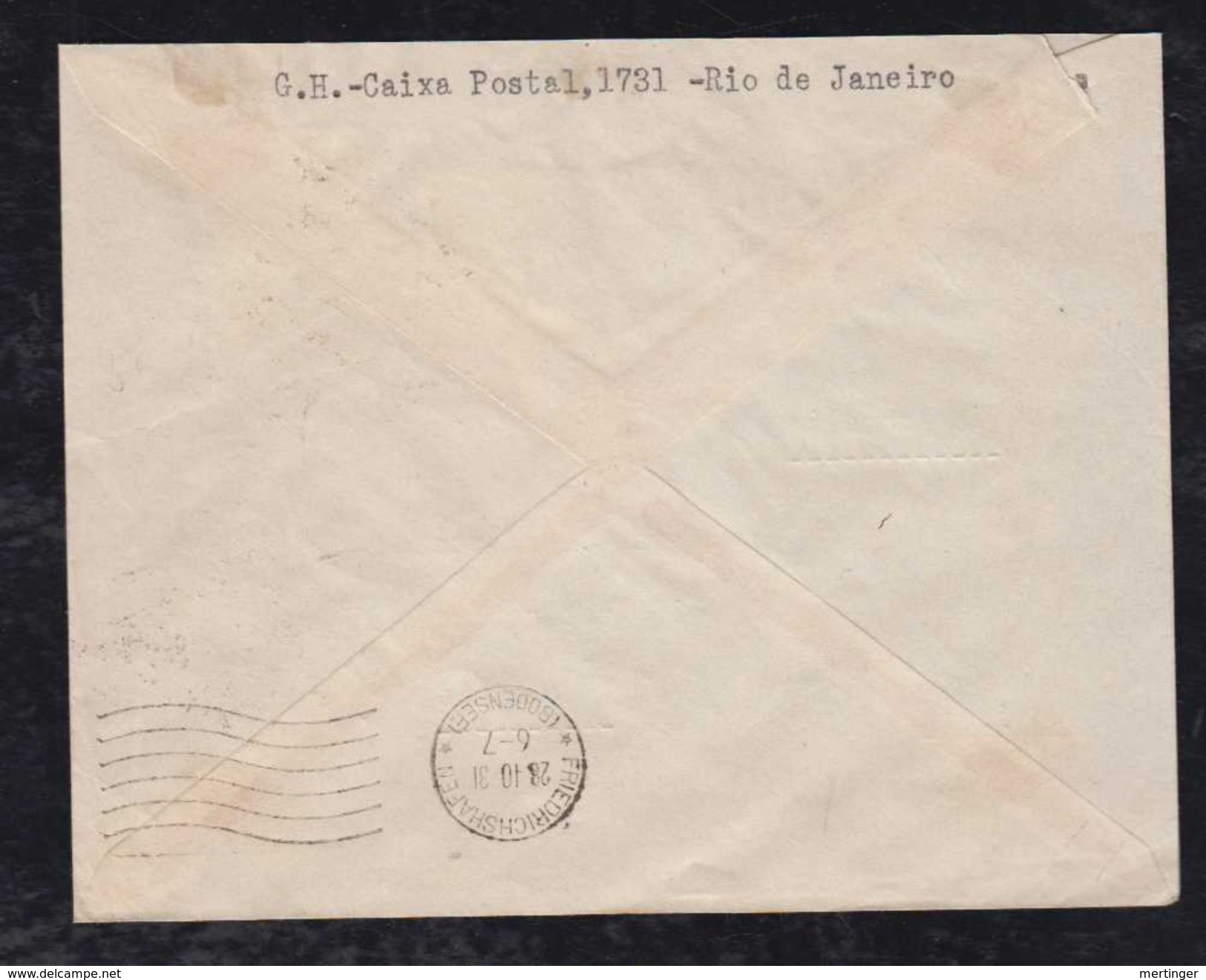 Brazil Brasil 1931 Zeppelin Cover To BERN Switzerland Sieger 134A - Luchtpost (private Maatschappijen)