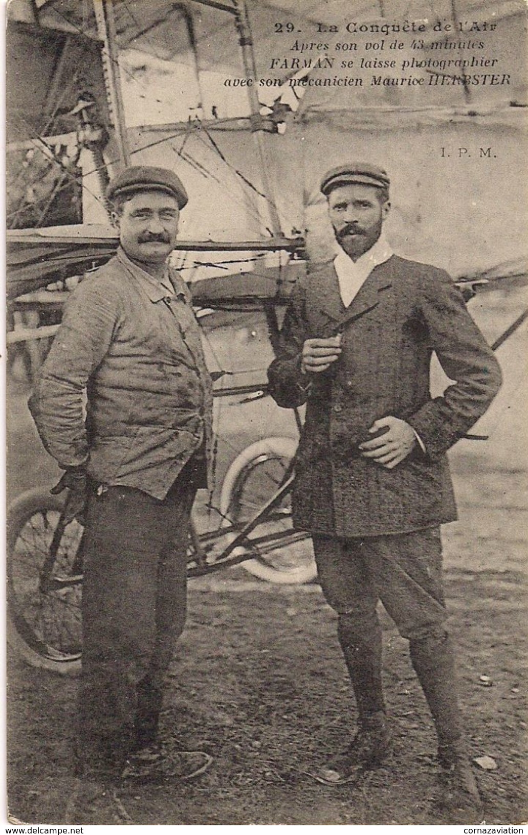 Aviation - Aviateur Henri Farman Et Maurice Herbster - Aviateurs