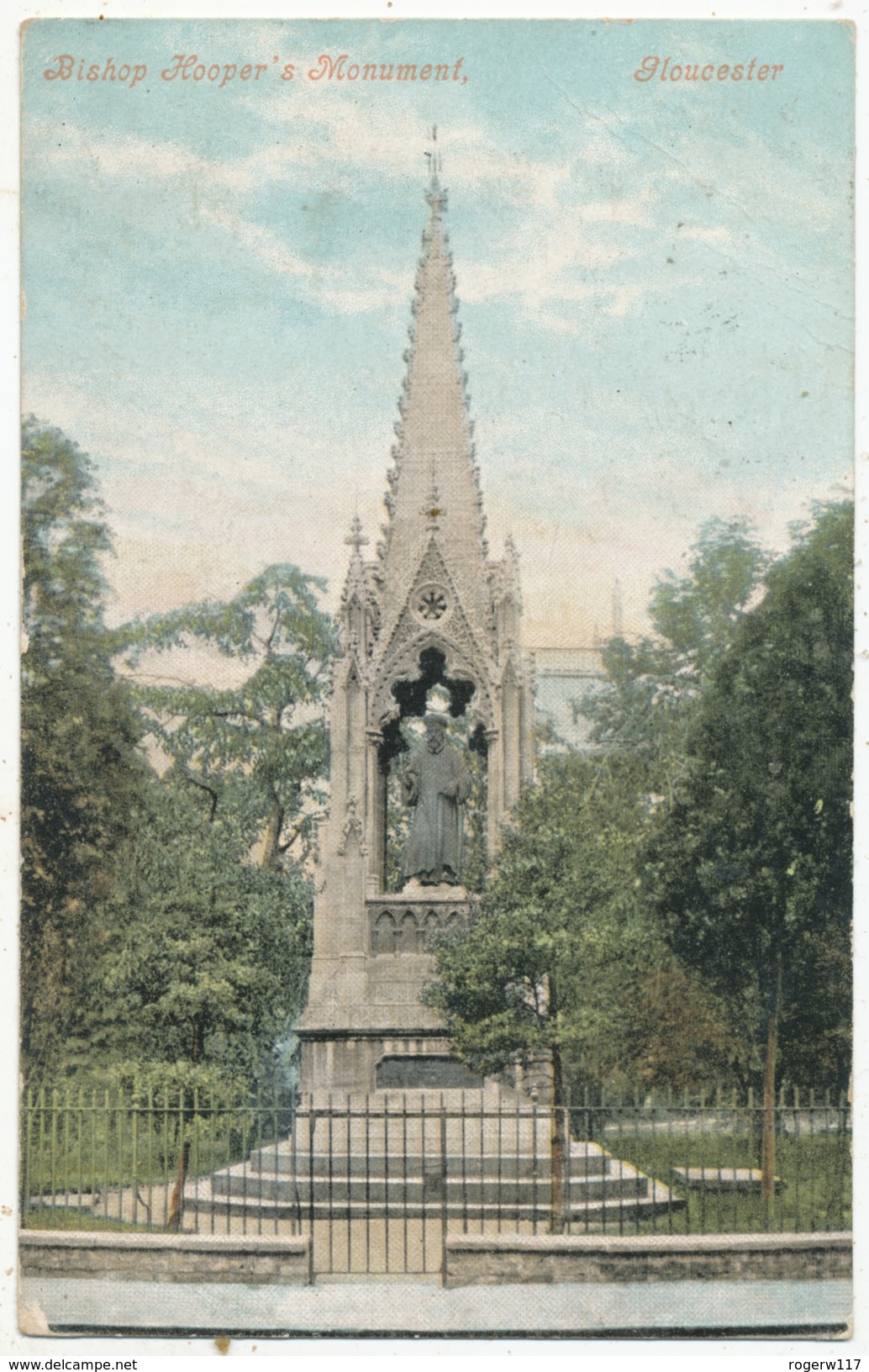 Bishop Cooper's Monument, Gloucester, 1904 Postcard - Gloucester