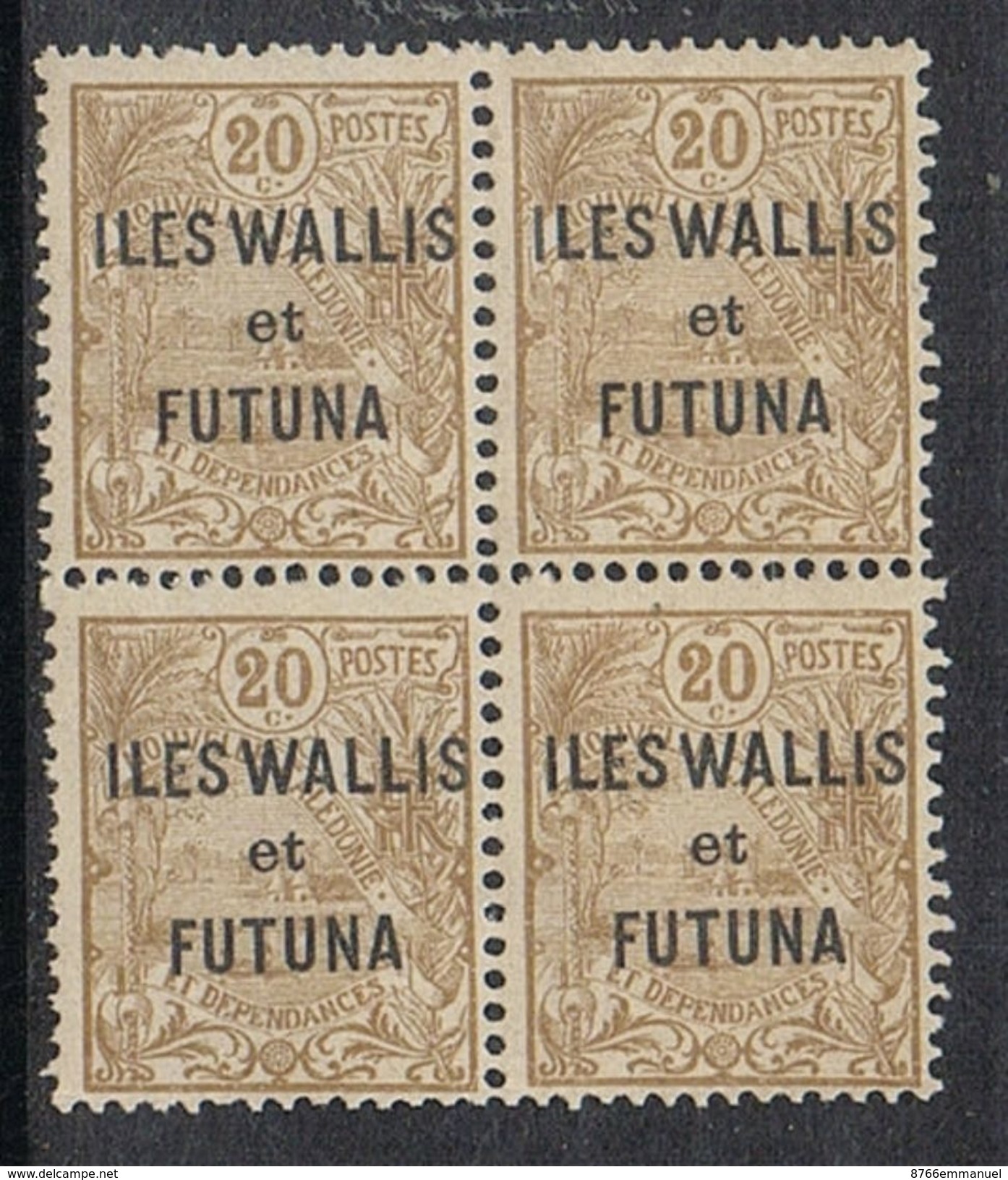 WALLIS-ET-FUTUNA N°7 N**  En Bloc De 4 - Nuovi