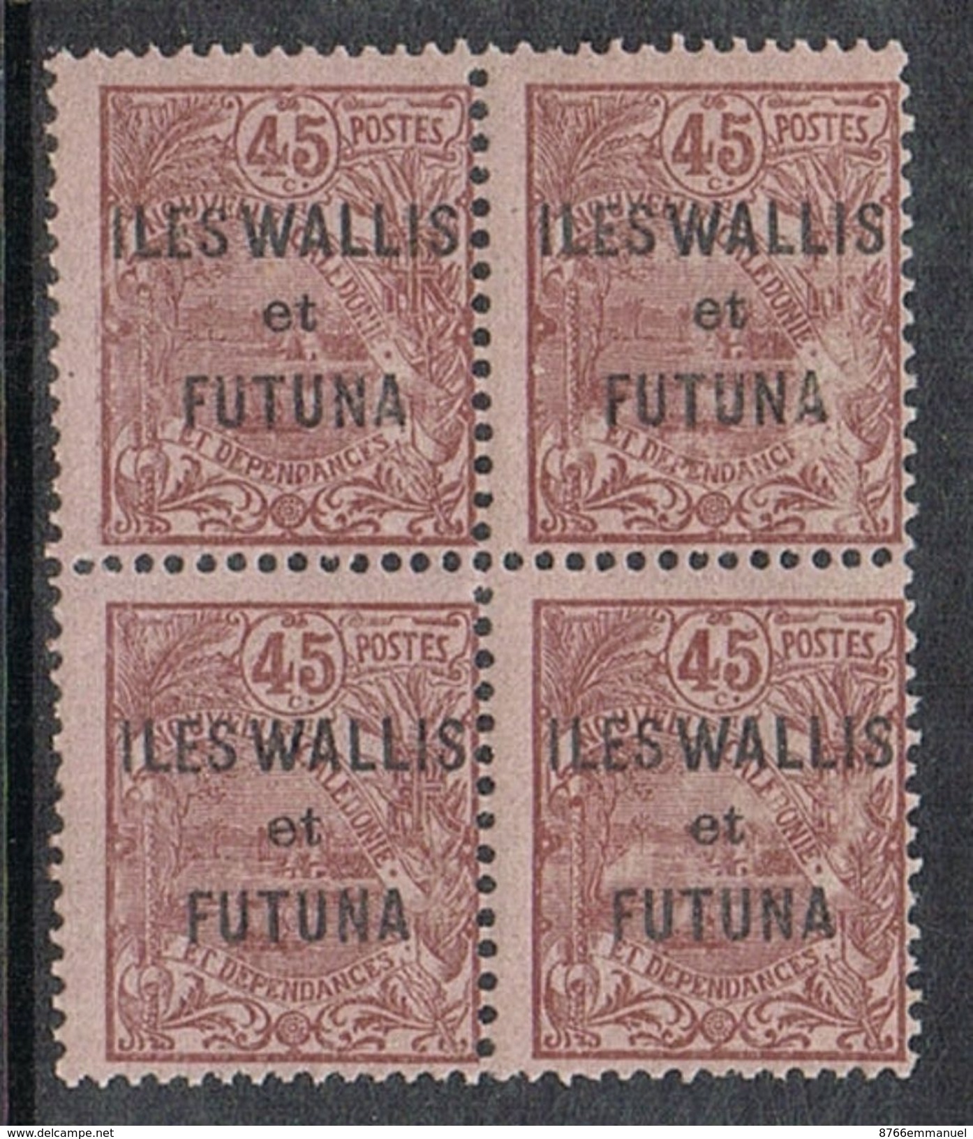 WALLIS-ET-FUTUNA N°12 N**  En Bloc De 4 - Neufs