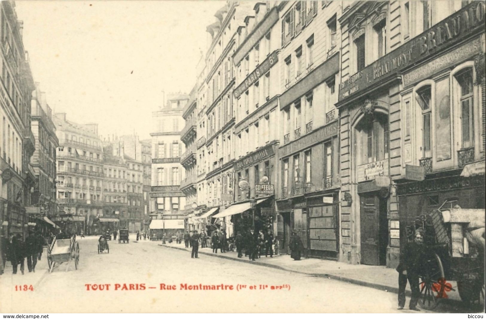 Cpa Tout PARIS - Rue Montmartre (animée, Commerces) - N° 1134 "Les Potages Maggi Sont Les Meilleurs" - Lots, Séries, Collections