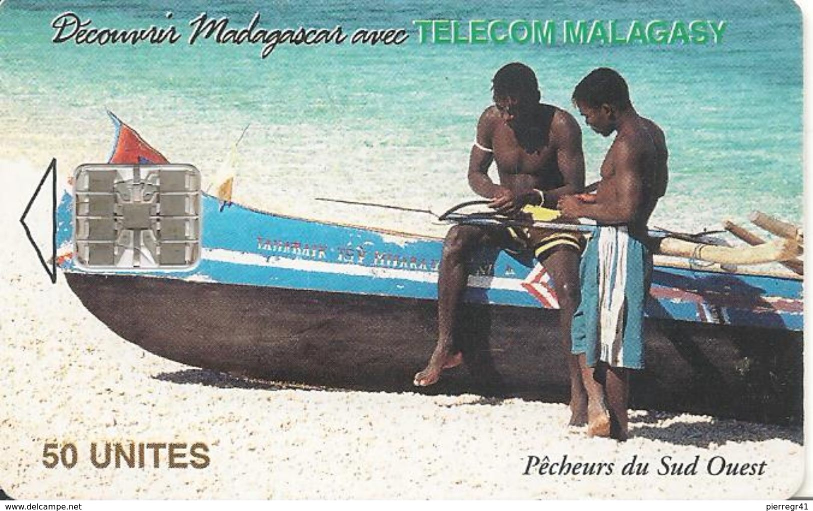 CARTE-PUCE-50U--SC7-MADAGASCAR-PECHEURS Du SUD OUEST-120000Ex-UTILISE-TBE - Madagascar