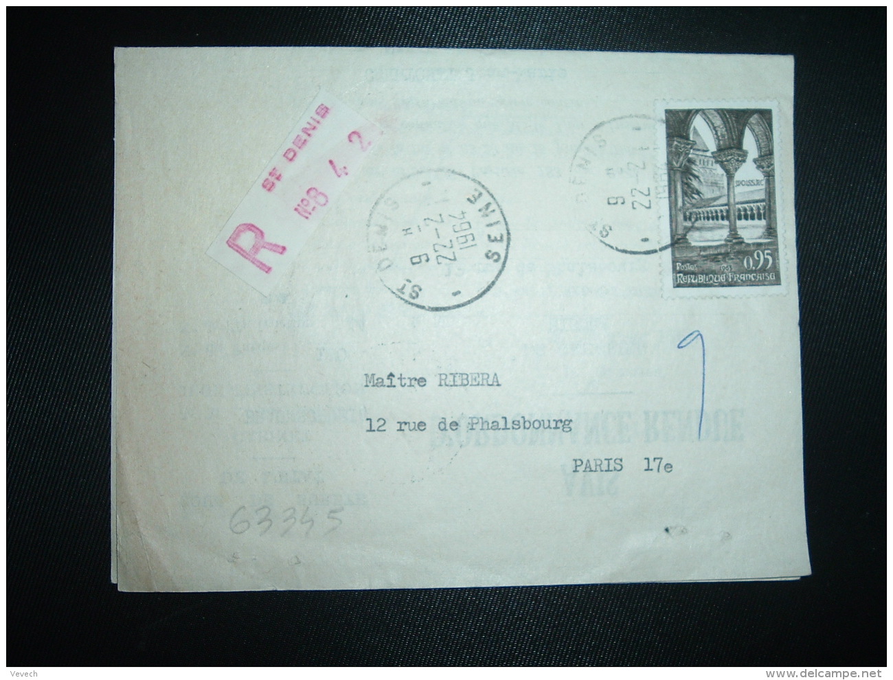 LR (PLI) TP MOISSAC 0,95 OBL.22-2-1964 ST DENIS SEINE (93) - Postal Rates