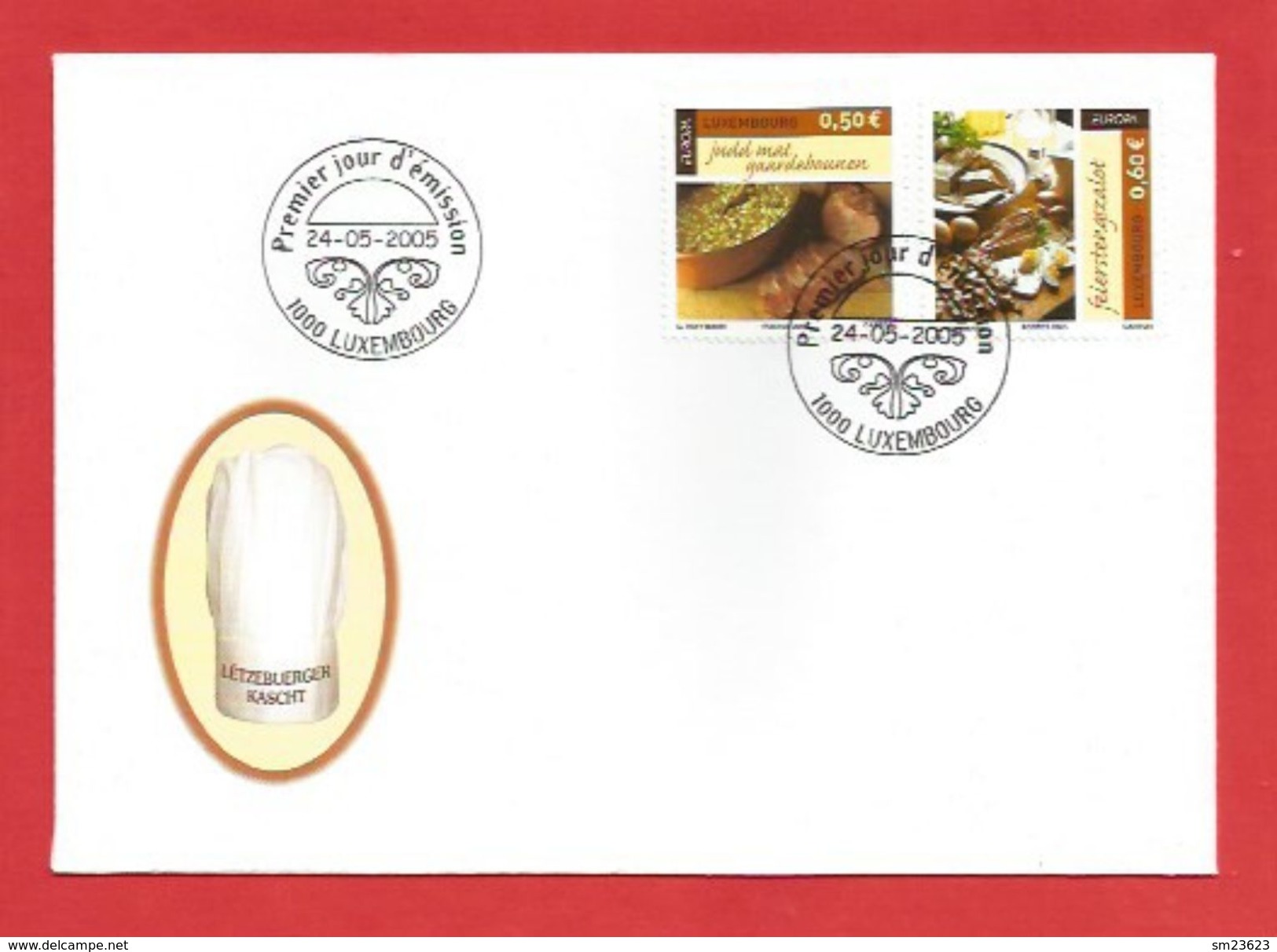 Luxembourg  2005  Mi.Nr. 1673 / 1674 , EUROPA CEPT - Gastronomie - FDC - 24-05-2005 - 2005