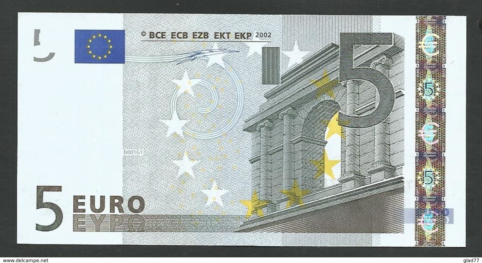 Greece  "Y"  5  EURO GEM UNC! Duinseberg Signature! Printer N001G1!! - 5 Euro