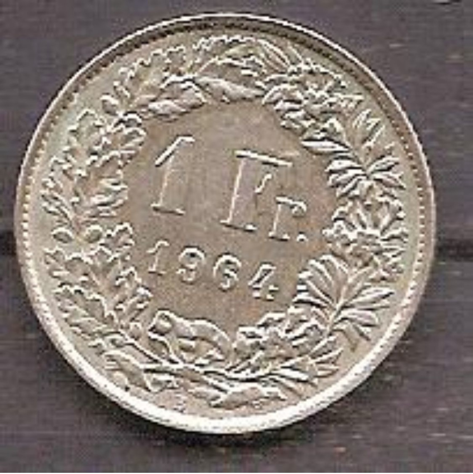 SUIZA,1 FRANCO 1964,PLATA,EXCELENTE. - Otros & Sin Clasificación