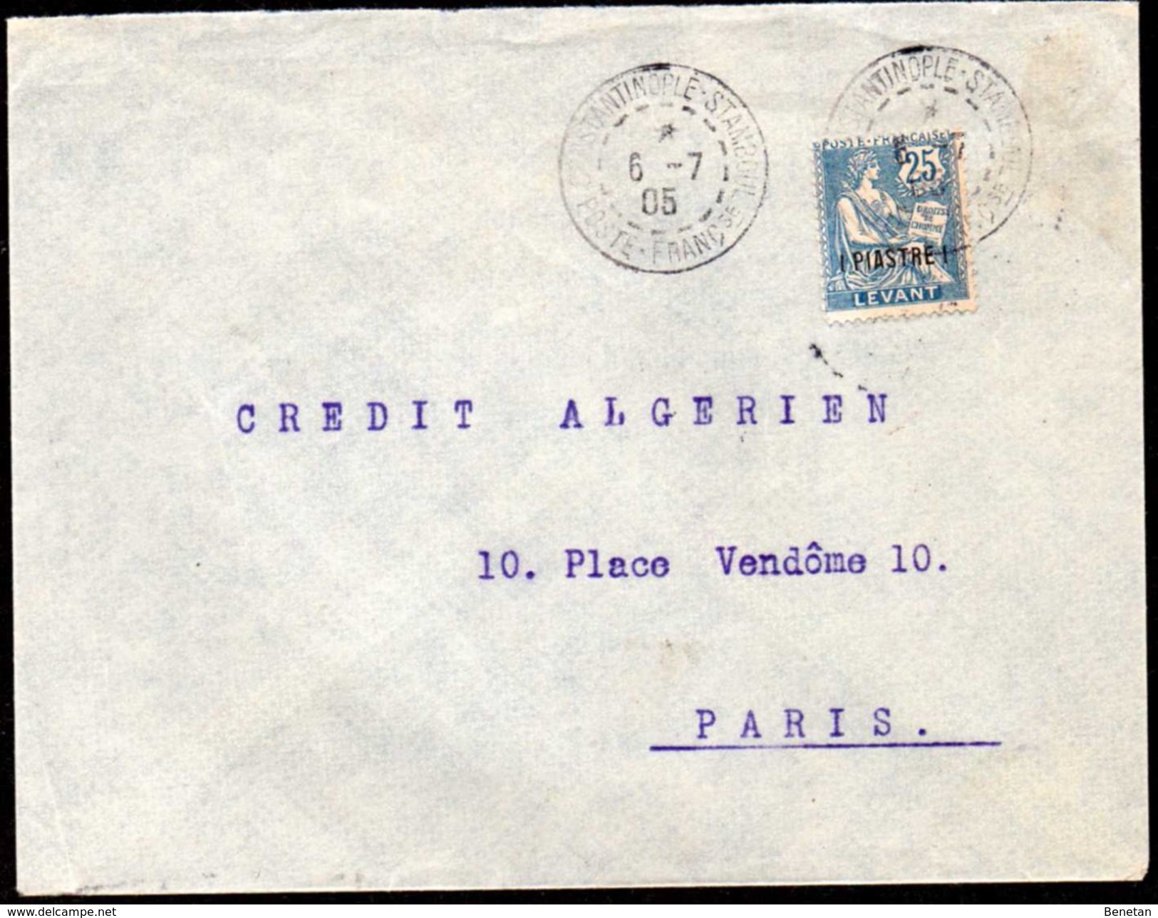 Levant French Offices In Turkey To France Cover 1905 - Brieven En Documenten