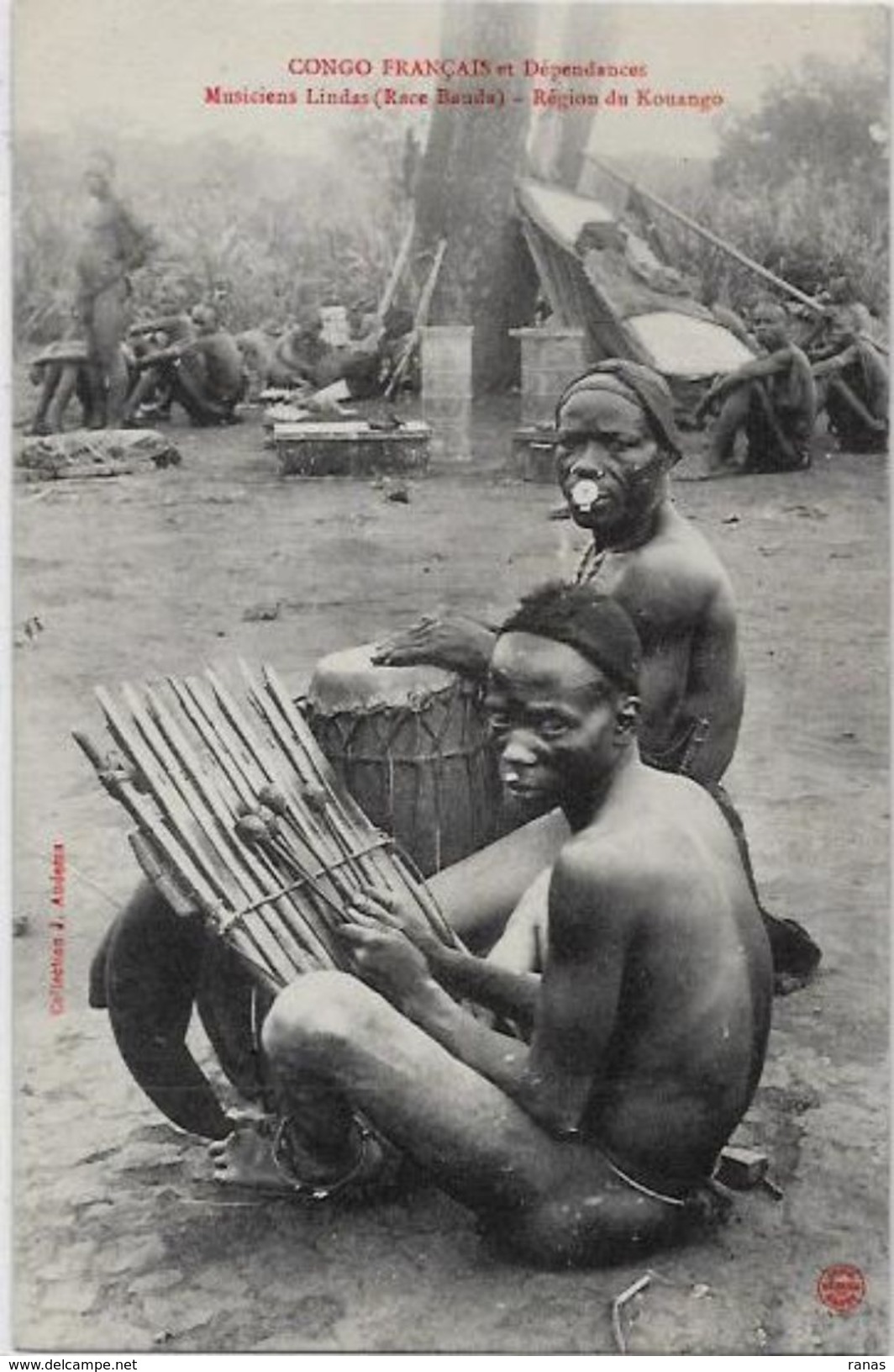 CPA Congo  Afrique Noire Type Ethnic Kouango Musiciens LINDAS Non Circulé - Congo Français