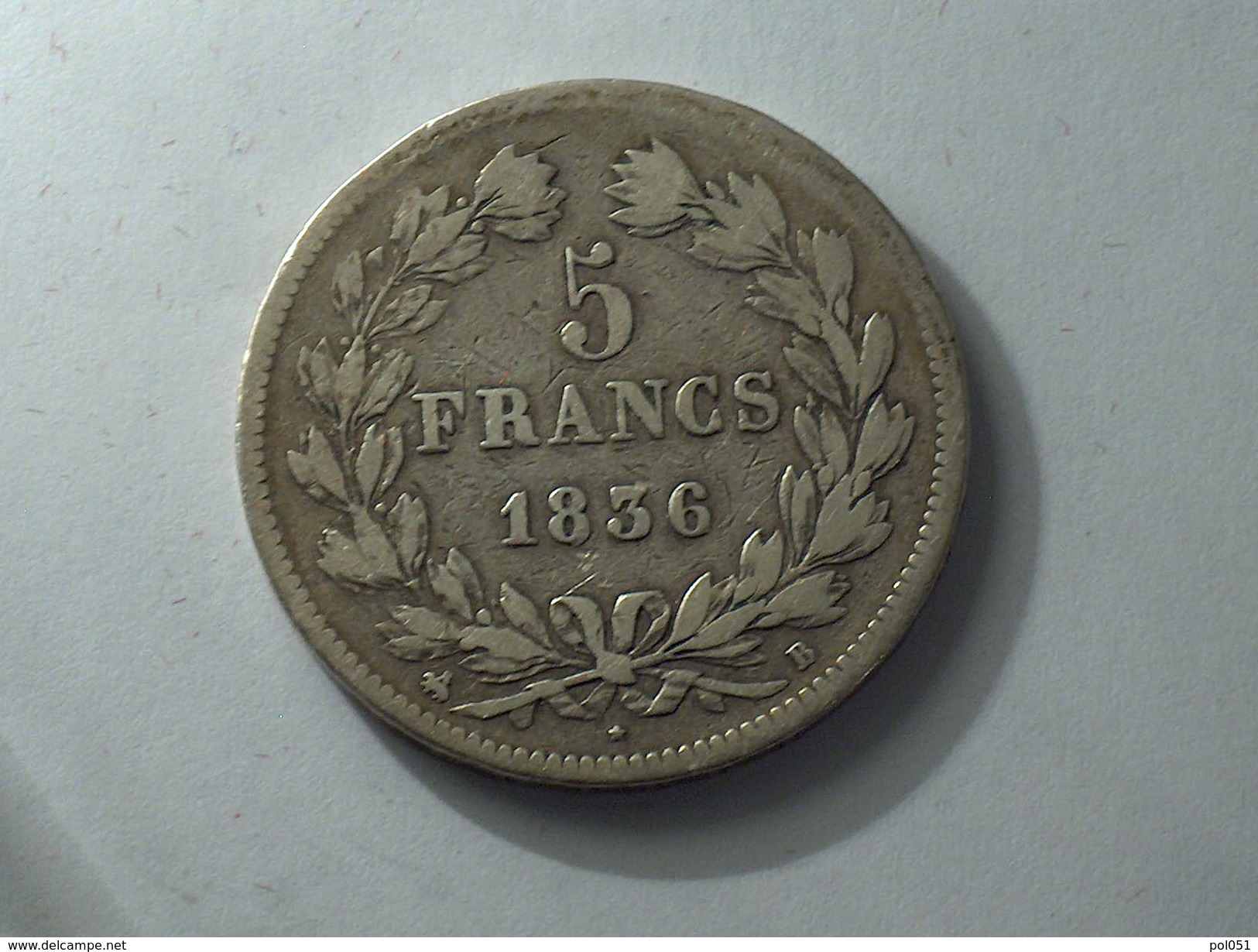 France 5 Francs 1836 B LOUIS PHILIPPE I IIe TYPE DOMARD Silver, Argent Franc - Autres & Non Classés