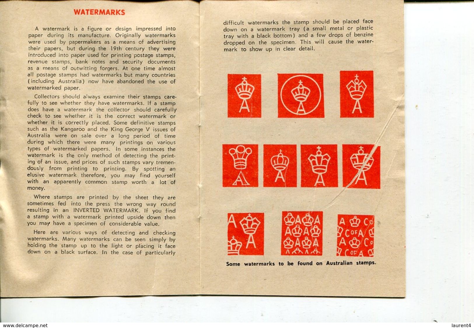 (444) Australia - Stamp Detective (mini Book About Stamp Collecting) Scan Include Sample Pages... Circa 1950-60 ? - Filatelie En Postgeschiedenis