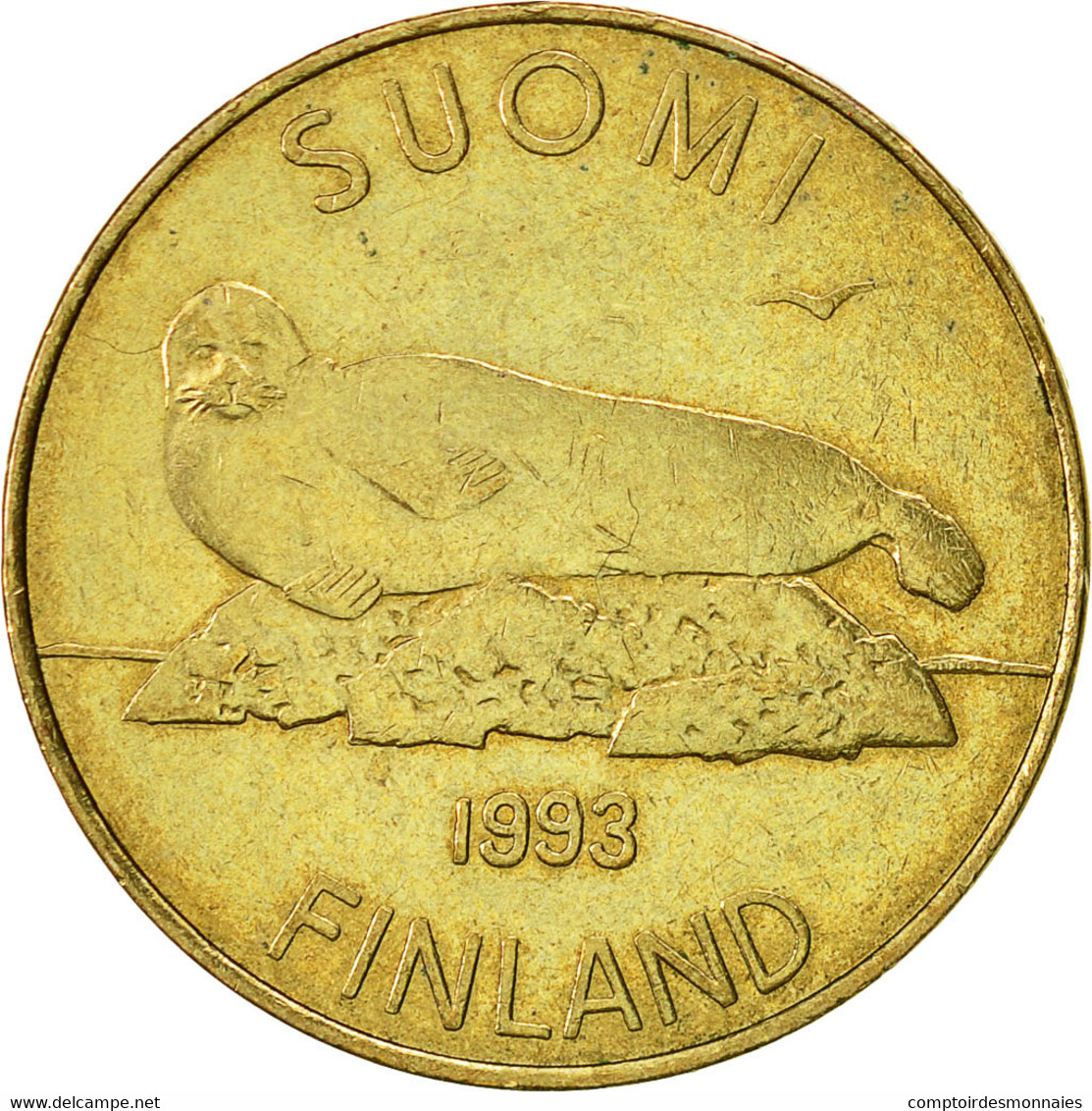 Monnaie, Finlande, 5 Markkaa, 1993, TB+, Aluminum-Bronze, KM:57 - Finland