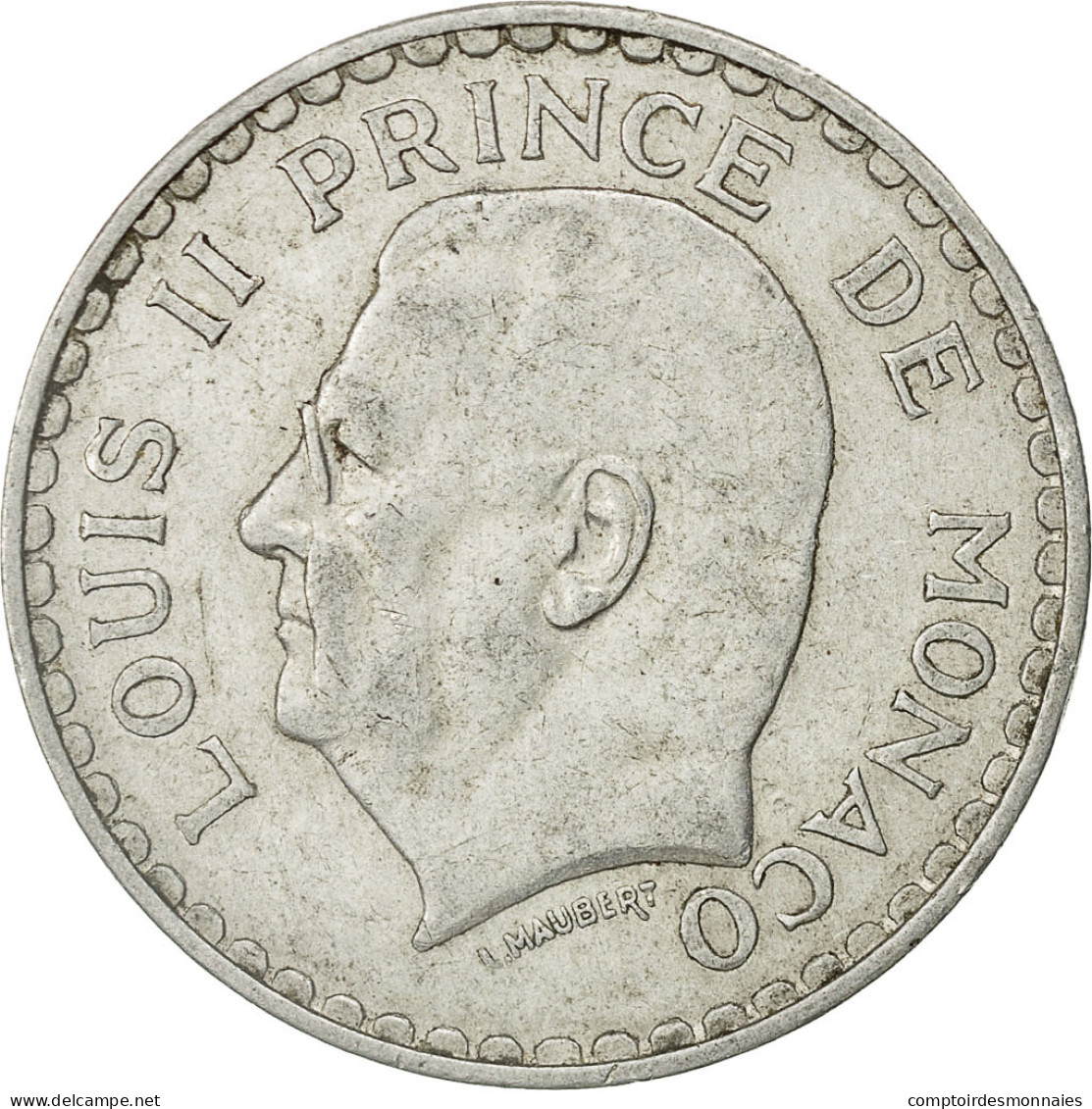 Monnaie, Monaco, Louis II, 5 Francs, 1945, Poissy, TTB, Aluminium, KM:122 - 1922-1949 Louis II