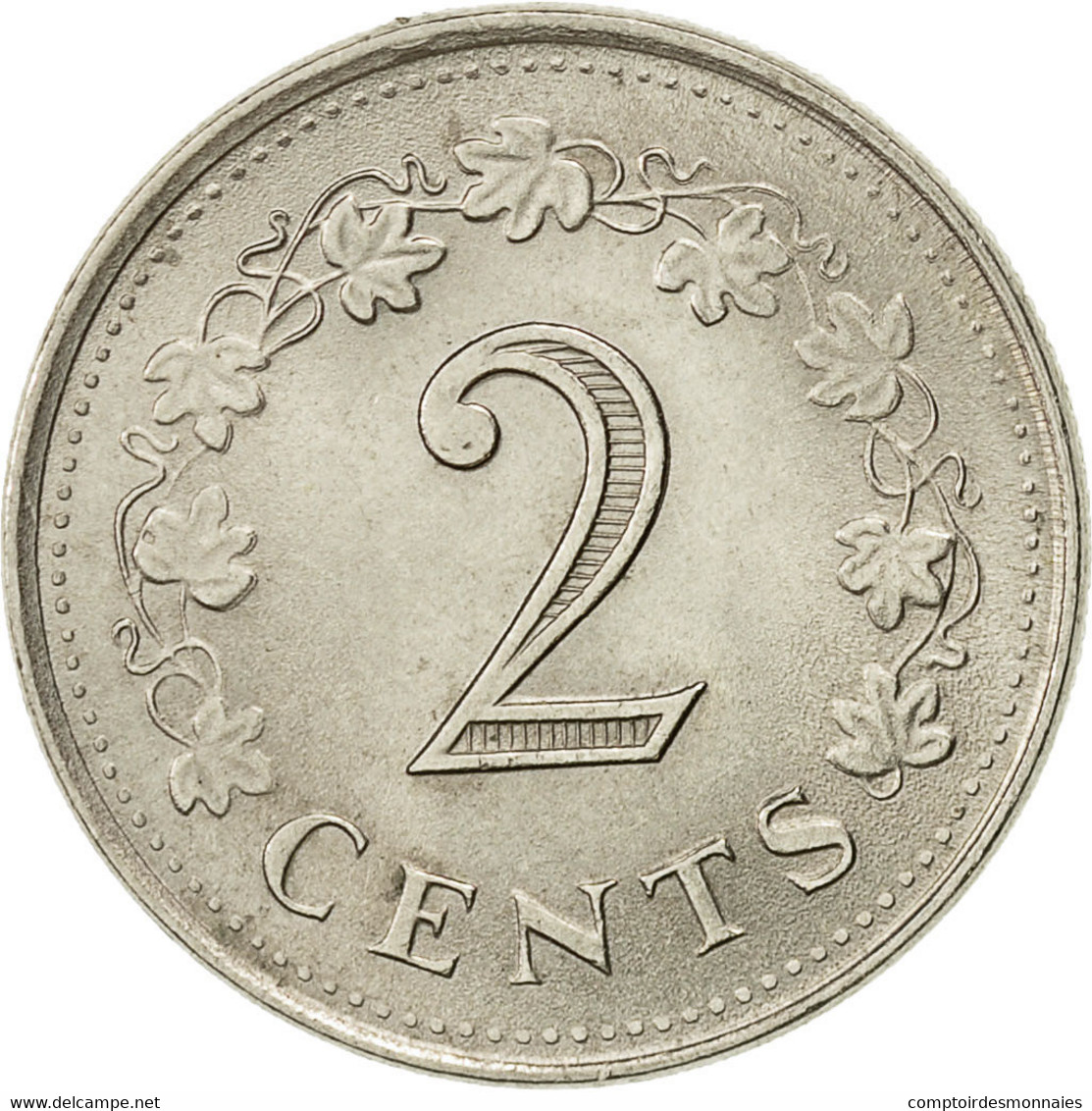 Monnaie, Malte, 2 Cents, 1982, British Royal Mint, TTB+, Copper-nickel, KM:9 - Malte