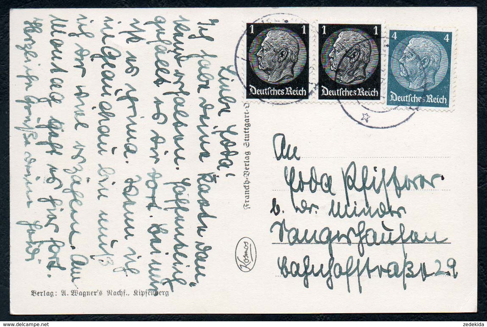 A7755 - Kipfenberg I. Altmühltal - Kosmos - Wagner - Gel 1937 - Eichstaett