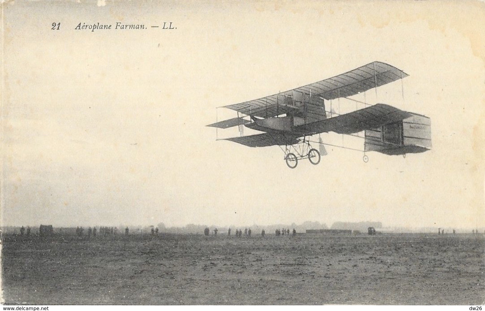 Aéroplane Farman, Biplan - Carte LL N° 21 Non Circulée - ....-1914: Précurseurs