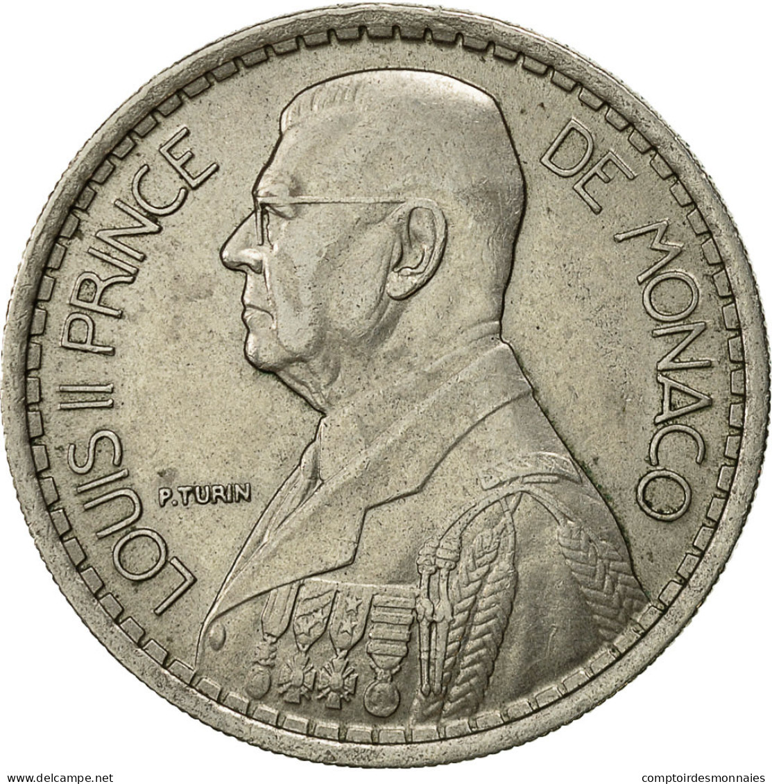 Monnaie, Monaco, Louis II, 10 Francs, 1946, Poissy, TTB+, Copper-nickel, KM:123 - 1922-1949 Louis II