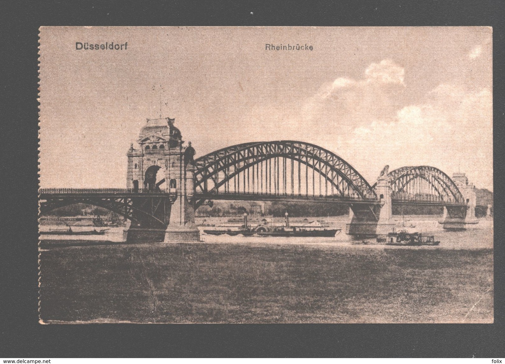 Düsseldorf - Rheinbrücke - 1921 - Belgian Army Post - Düsseldorf