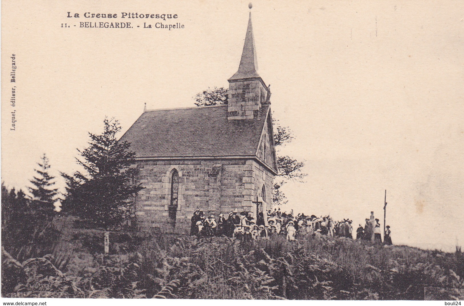 BELLEGARDE  DANS LA CREUSE  LA  CHAPELLE  CPA  ANIMEE - Bellegarde