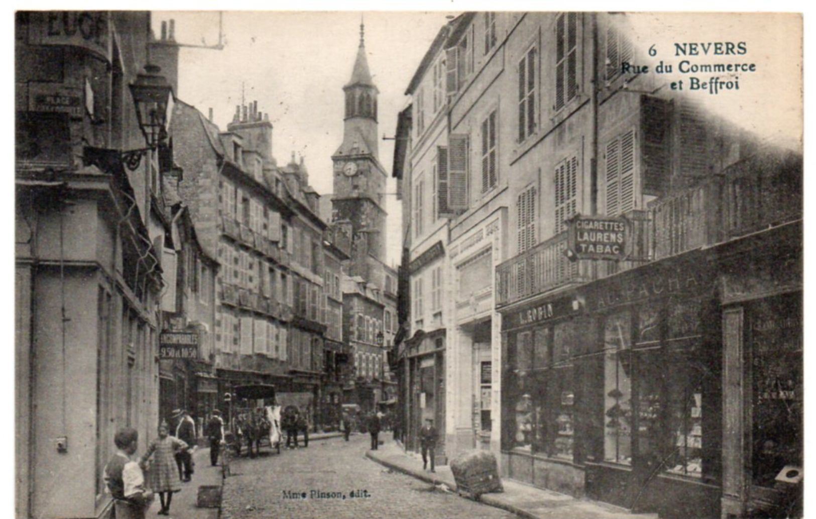 Nièvre - NEVERS - Rue Du Commerce Et Beffroi - Tabac - 1922 - Nevers