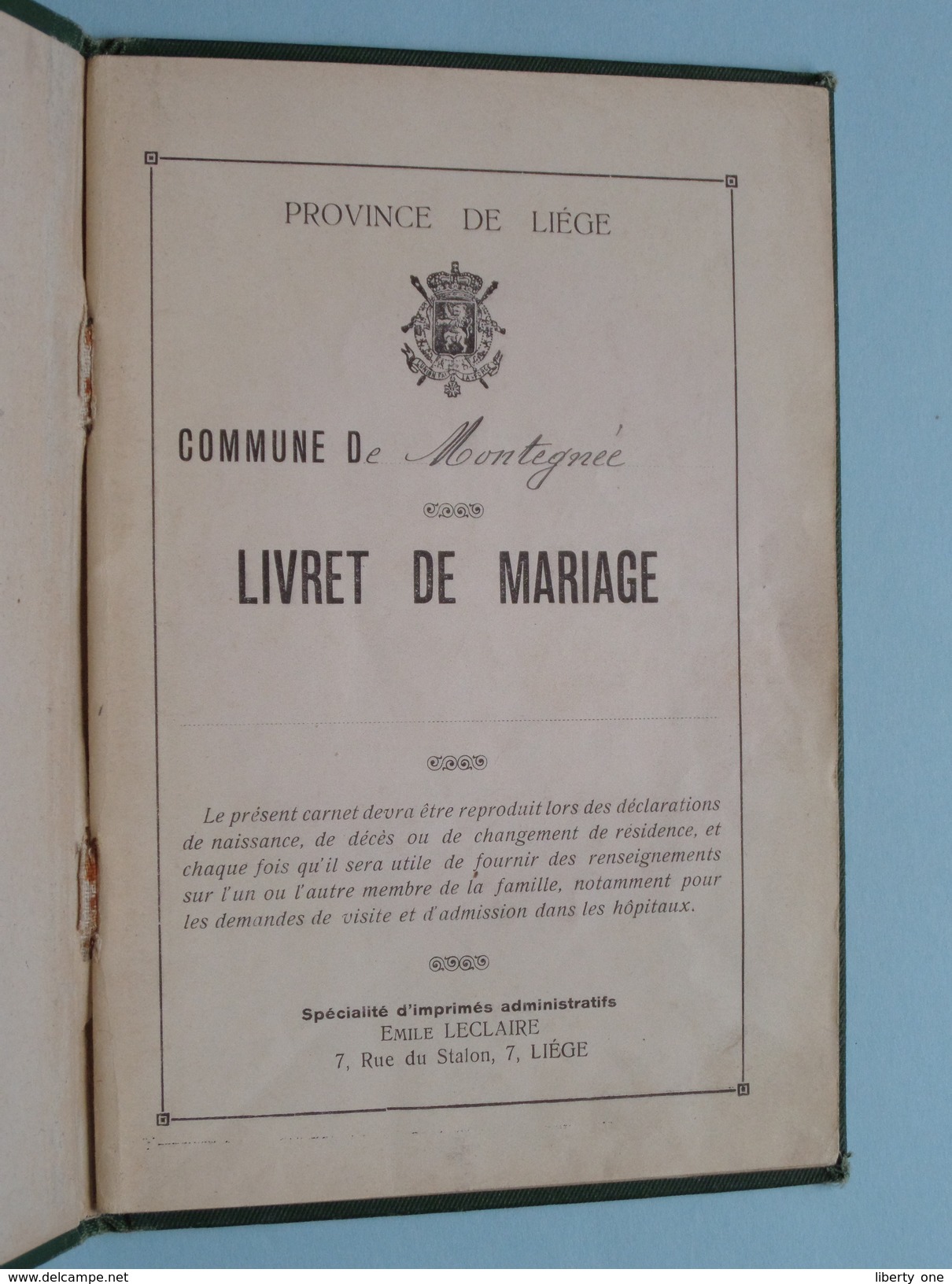 PHILLIPS Léon 6/2/1899 Jemeppe / Dabée Lea (Detrixhe) Commune Montegnée (Liège) Vol 8 / Fol 50 De 1918 ( Voir Photo ) !! - Non Classés