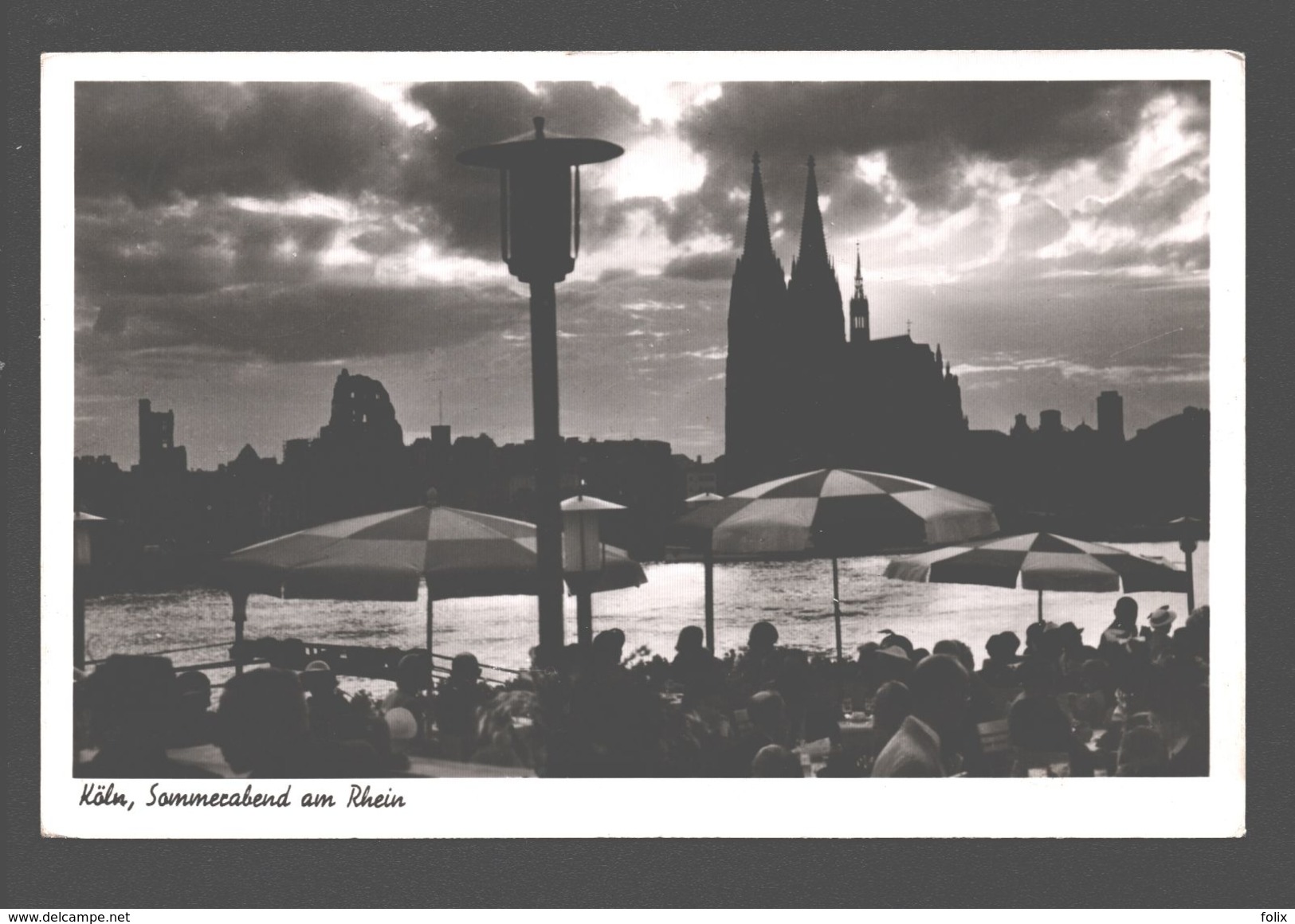Köln - Sommerabend Am Rhein - Fotokarte - 1952 - Militärstempel / Militaire Stempel - Animiert - Kirchlengern