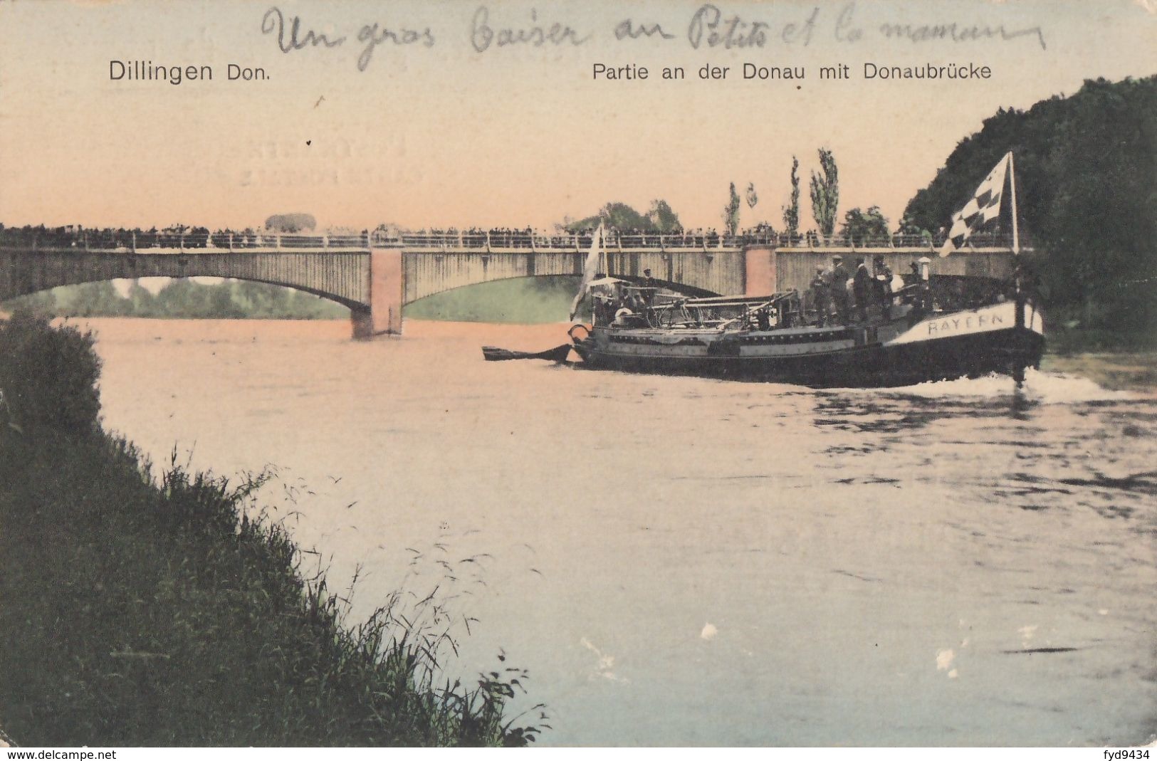 CPA - Dillingen - Partie An Der Donau Mit Donaubrücke - Carte Pour Prisonniers De Guerre - Dillingen