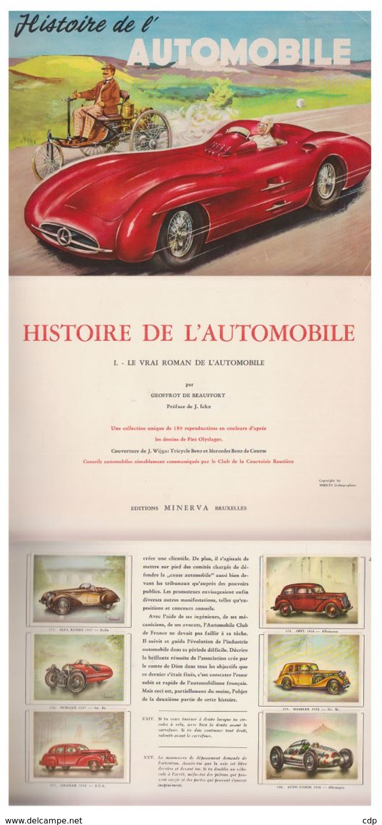 Album Chromos Histoire De L'automobile  1960 - Sammelbilderalben & Katalogue