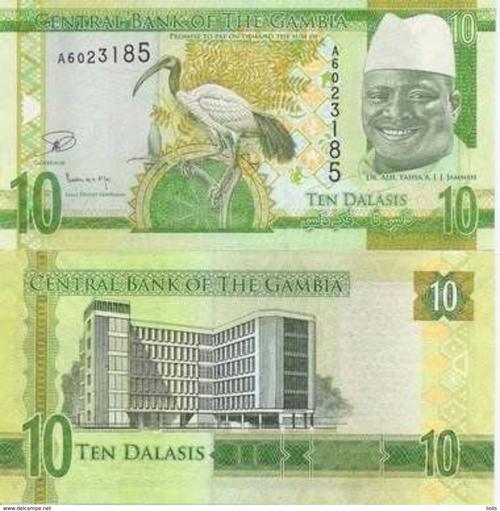 Gambia  New  10 Dalasis 2015  UNC - Gambie