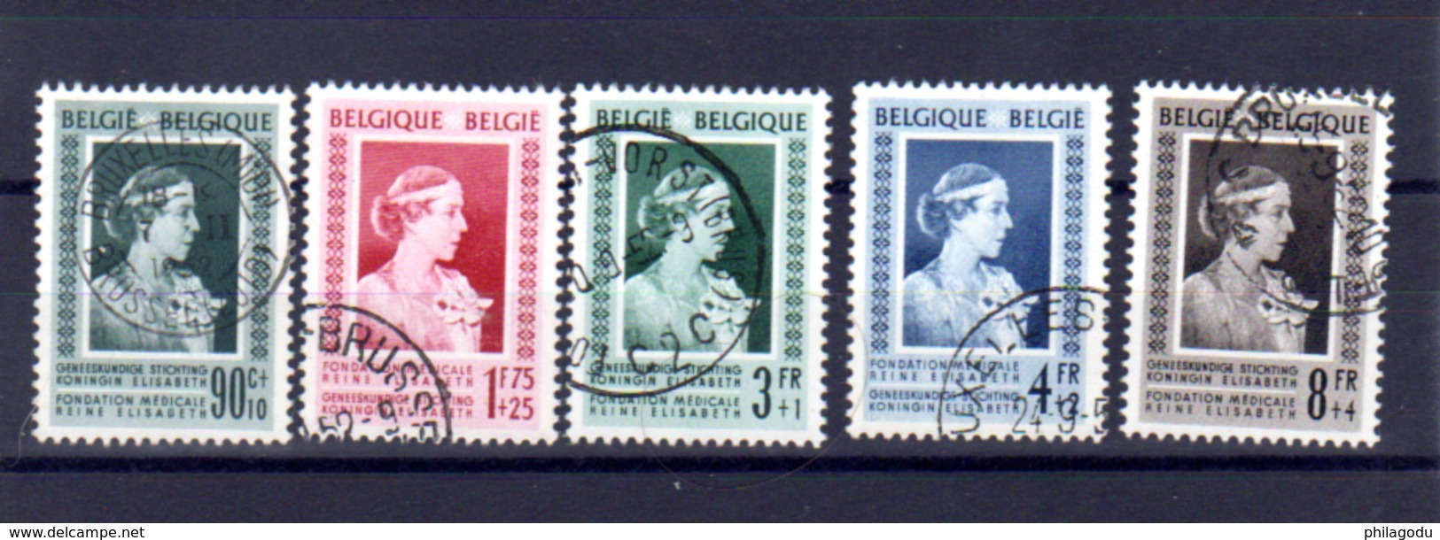 1951 Fondation Médicale Reine Elisabeth, 863 / 867  Ø, Cote 56 &euro;, - Gebraucht