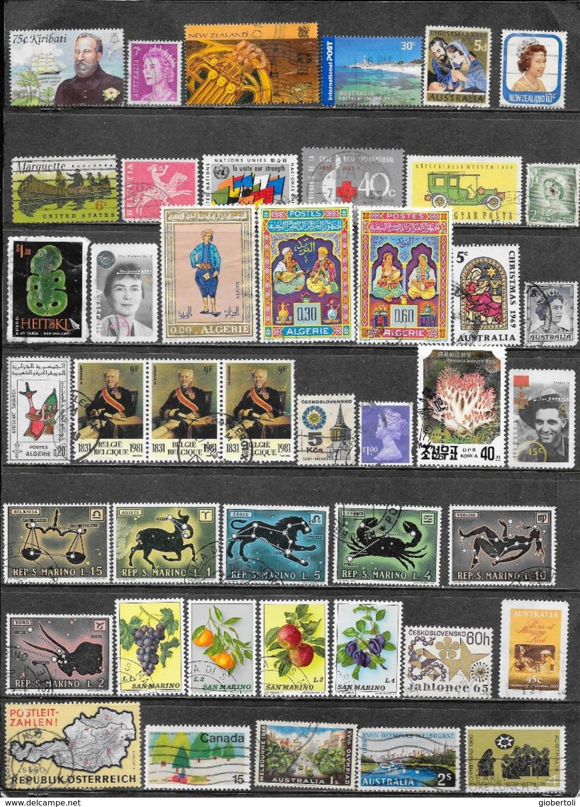 Piccola Collezione Di 188 Francobolli Mondiali Usati, Small Collection Of 188 Used World Postage Stamps, Petite Collecti - Collezioni (senza Album)