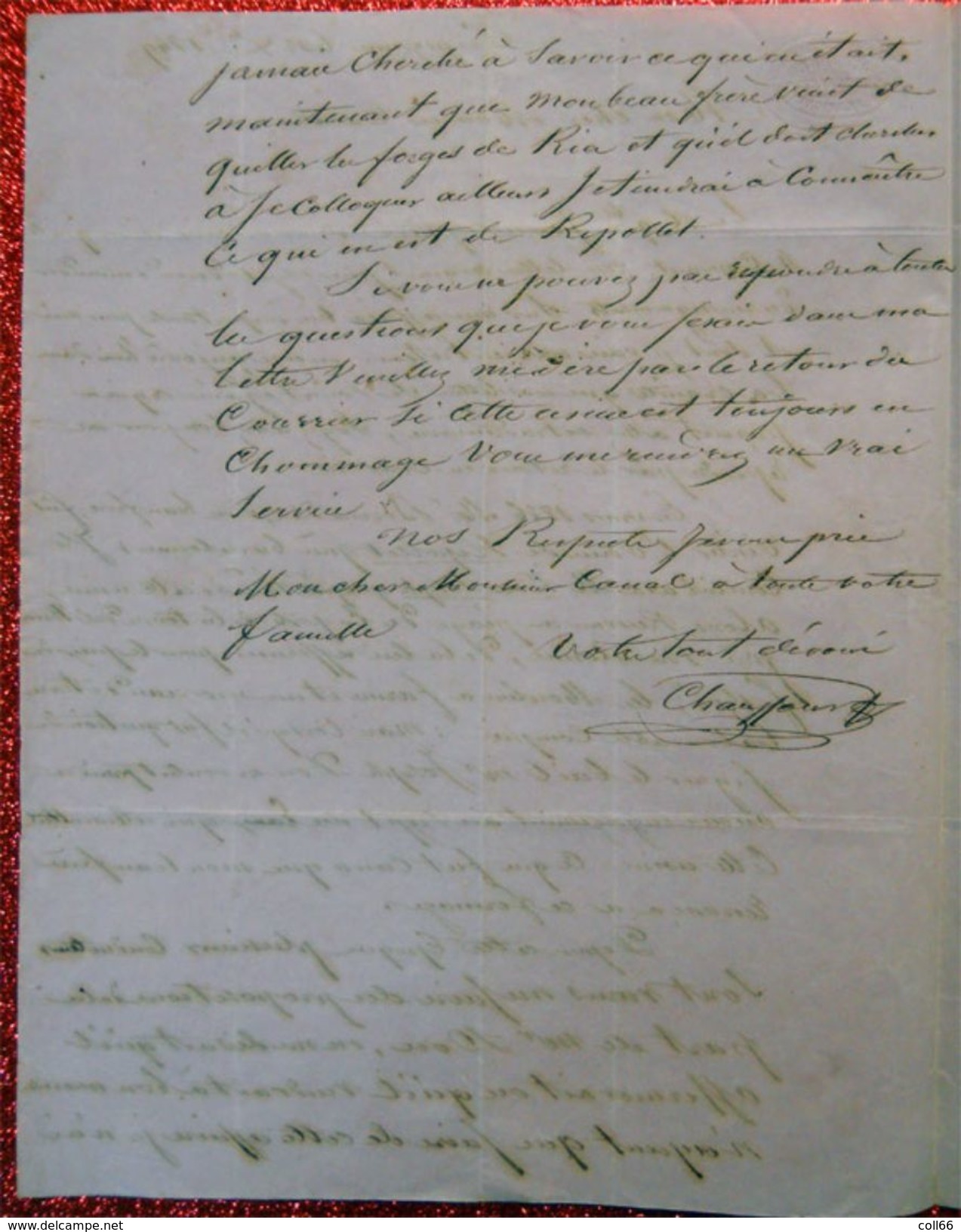 1849 Pli Avec Marques Postales Perpignan Barcelona Moulin à Farine Ripollet Catalunya - 1801-1848: Précurseurs XIX