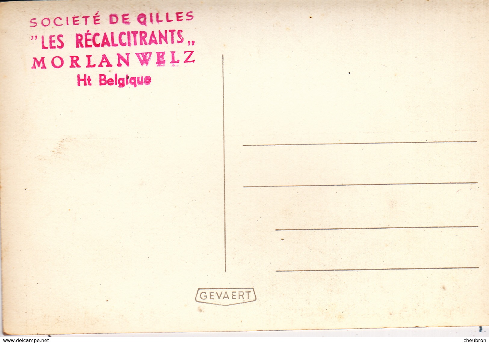 BELGIQUE. MORLANWELZ. 3 CARTES- PHOTOS. SOCIÉTÉ DE GILLES " LES RÉCALCITRANTS" - Morlanwelz