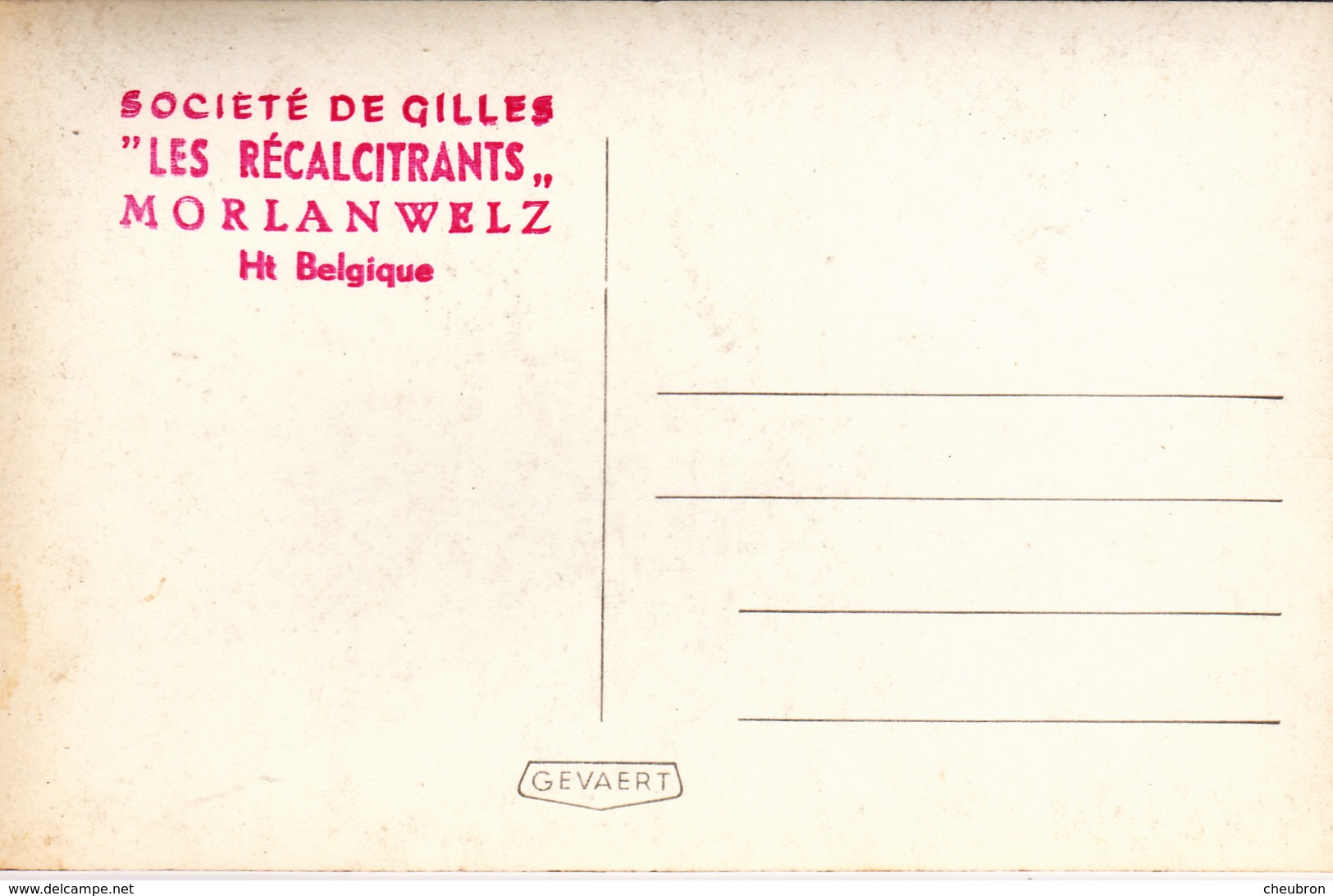 BELGIQUE. MORLANWELZ. 3 CARTES- PHOTOS. SOCIÉTÉ DE GILLES " LES RÉCALCITRANTS" - Morlanwelz