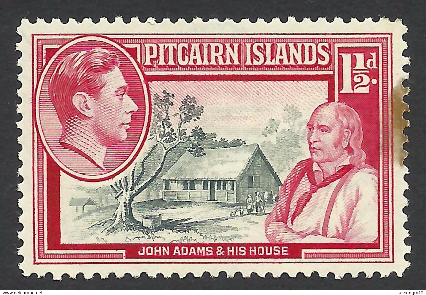 Pitcairn Islands, 1 1/2 P. 1940, Sc # 3, Mi # 3, MH - Pitcairn