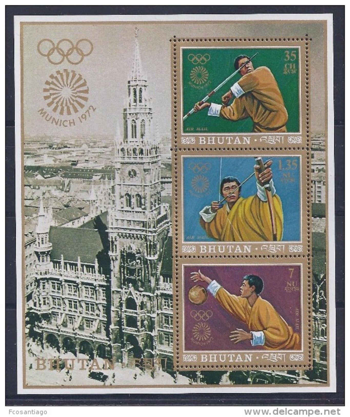 JUEGOS OLÍMPICOS - BHUTAN 1972 - Yvert #H46 - MNH ** - Sommer 1972: München