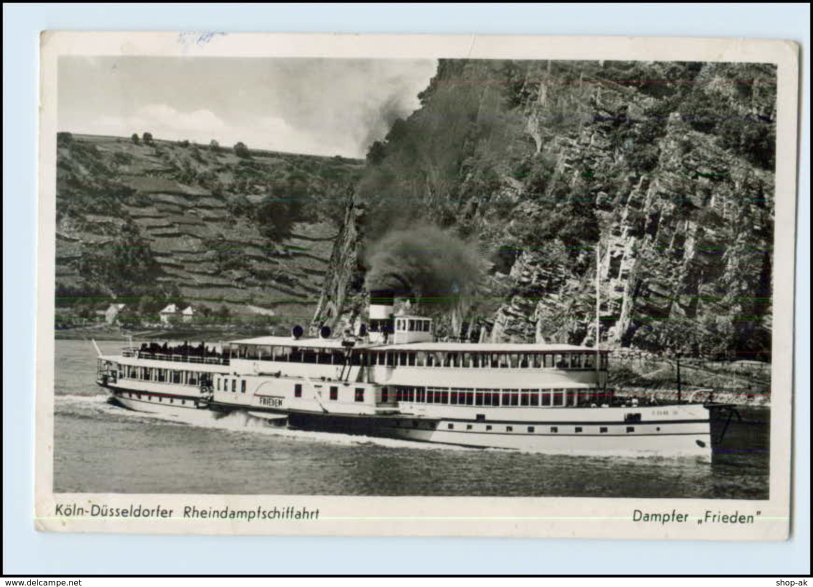 W8G85/ Dampfer Frieden Köln-Düsseldorfer Rheindampfschiffahrt Foto AK 1951 - Koeln