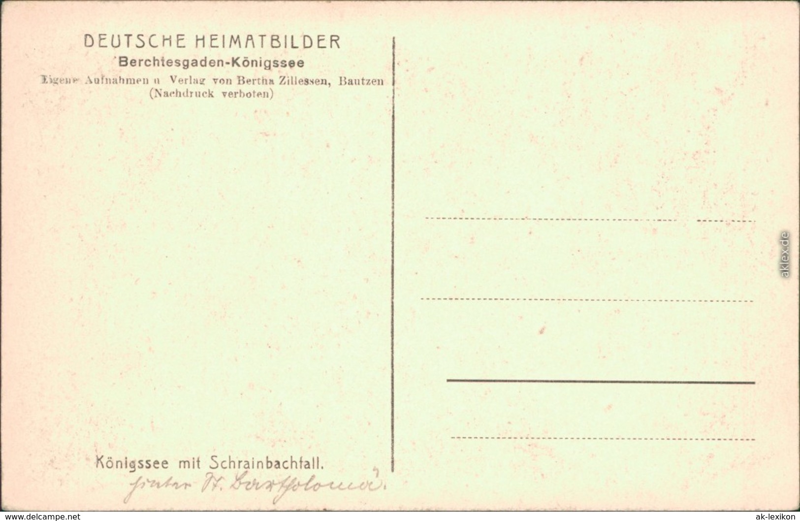 Ansichtskarte Schönau Am Königssee Königssee Mit Schrainbachfall 1929 - Sonstige & Ohne Zuordnung