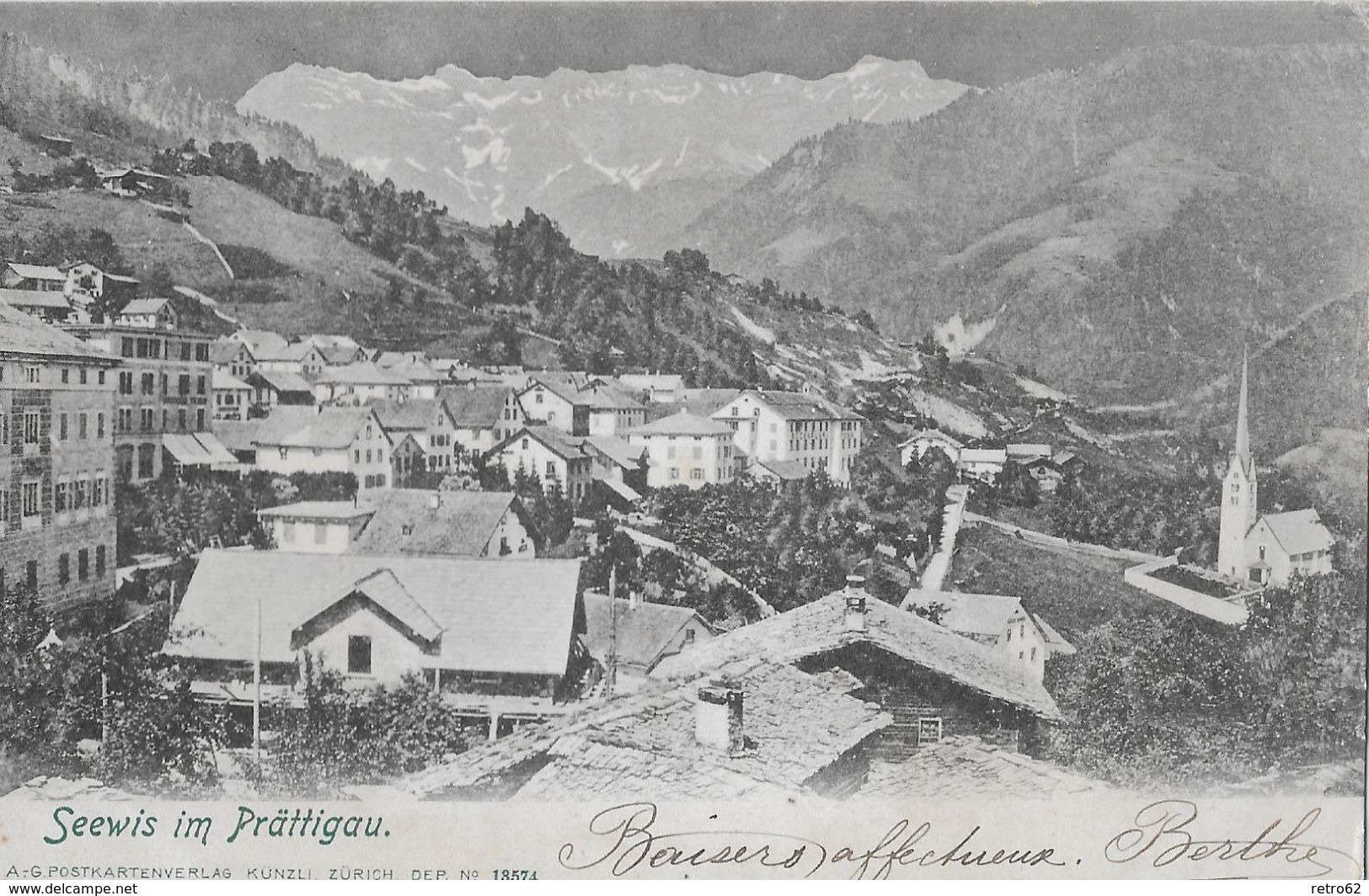 SEEWIS IM PRÄTTIGAU → Schöner Und Alter Lichtdruck Anno 1902 - Seewis Im Prättigau