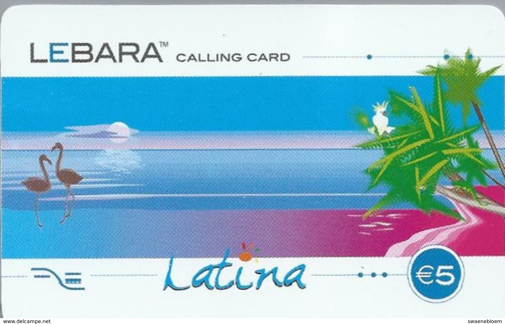 ES.- Telefonica De Espana. LEBARA CALLING CARD. LATINA. € 5. - Andere & Zonder Classificatie
